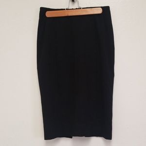 WHBM Pencil Skirt Black High Waist Slit Back Sz 2